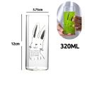 AIR TIGHT JUICE JAR in, 320ml,350ml,385ml,410ml with bamboo lid and high quality glass, can be used for juices, beverages, cold coffee, etc. 
