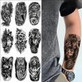 15pcs Disposable Waterproof Tattoo Sticker Lion Tiger and Snake Fierce Animal Series Waterproof Realistic Tattoo Sticker Paper. 