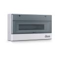 DB Breaker Distribution Box: Open Surface Design, 11" x 4" Size, Accommodates 14 Single Pole Breakers, Sturdy Construction.. 