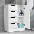BM-MART Cabinets: 23.6'' W x 31.5'' H x 11.8'' D Free-Standing Bathroom Cabinet. 