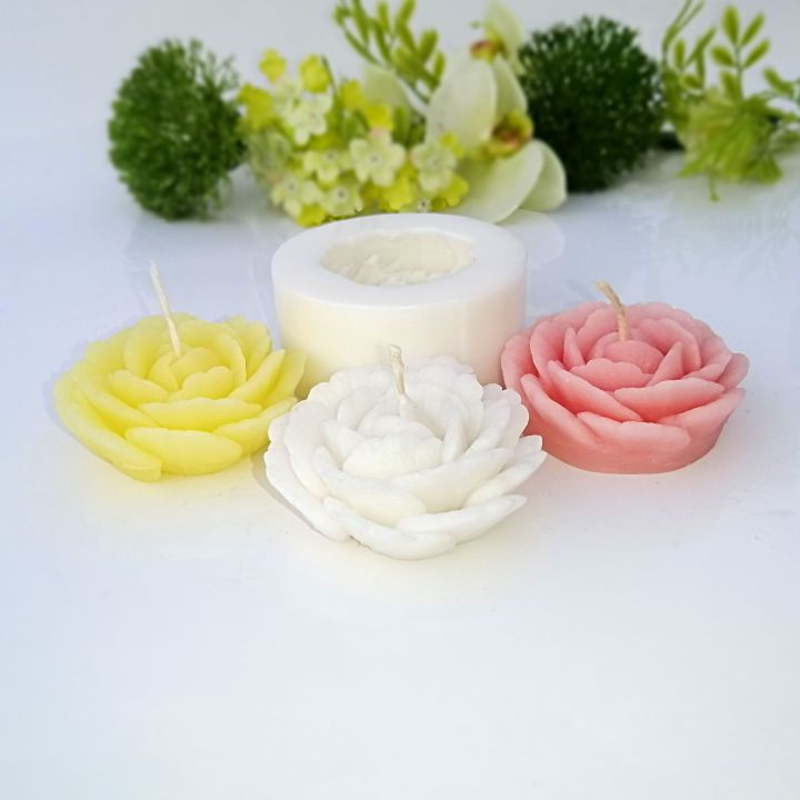 Rose Mold for candle making,Candle rose mould, rose mould, 6.5 cm rose silicone mold,Floating candle mould,