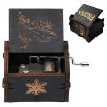 Wooden Music Box Frozen Beauty and Beast Hand Cranked Home Decoration Carved Musical Box Valentine's Day Birthday Gif Disney. 