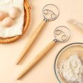 Large Hand Danish Dough Whisk Bread Mixer Stainless Steel Cake Pastry Dough Mixer Stick Egg Beater Kitchen Baking Blender Tools. 