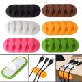 Cable Organizer Multipurpose Silicone USB Wire Cable Winder Flexible Cable Management Clips Cable Holder. 