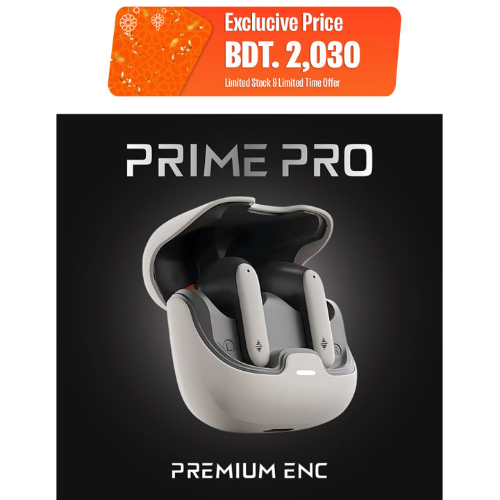 ICE PRIME PRO TWS EARBUDS | 100 HOUR PLAYTIME | PREMIUM ENC