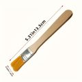10Pcs Wooden Handle Nylon Bristle Paint Brush for Oil Painting, Dusting and Cleaning - Unrechargeable Hand Tool Set Without Batt. 