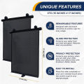 Retractable Car Side Window Sunshade Adjustable Telescopic Curtain UV Blocking Heat Insulation Privacy Protection Universal.