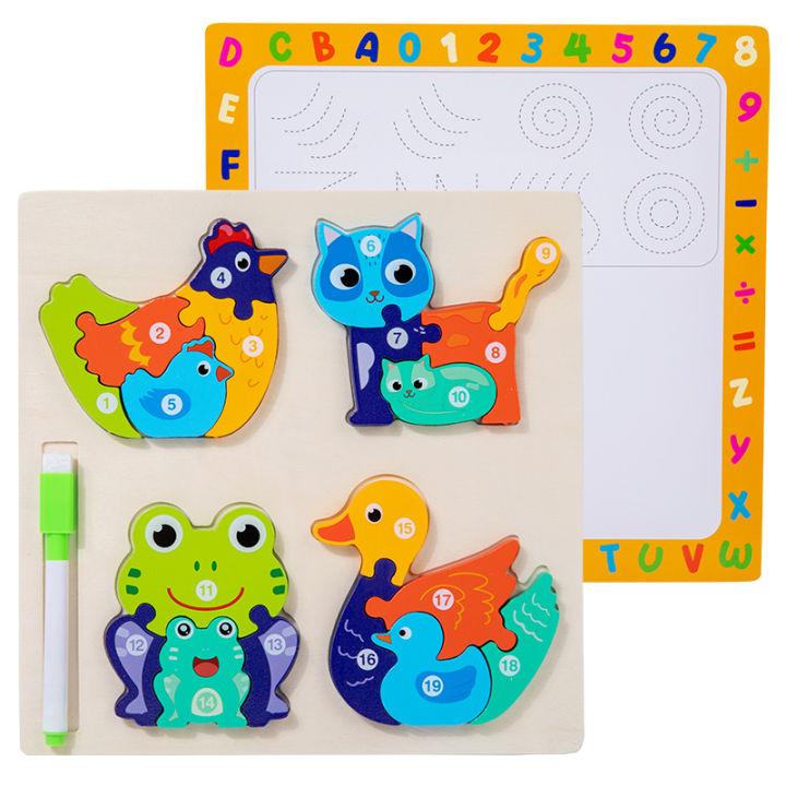 Wooden%20Animal%20Parent-Child%20Drawing%20Board%203D%20Puzzles%20Double-Sided%20Digital%20Puzzles%20Children's%20Cartoon%20Early%20Education%20Toys%20%20-%20Image%207
