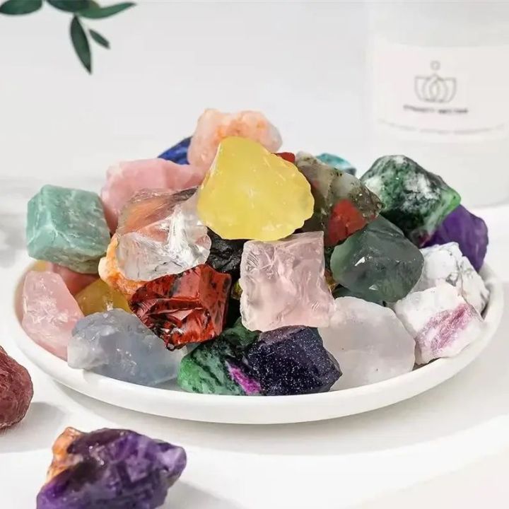 Natural Mixed Raw Stone Crystal Chunks Assorted Quartz Rough Healing Crystals Therapy Chakra Meditation Gemstone Garden Decorate home decoration item