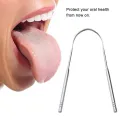 Tongue Scraper Cleaner Stainless Steel Bad Breath for Dental Oral Care Tool. 