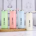 400ml Gradient Color Water Bottle with Straw | Double-layer Plastic & Glass | BPA-Free | Portable for Outdoor Fitness. 