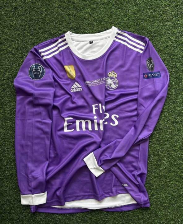 Cristiano Ronaldo Real Madrid 2017 Final Purple Full Sleeve Jersey