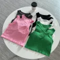 Women Tank Crop Tops Seamless Underwear Female Streetwear Hollow Tops Sexy Lingerie Sports Intimates Padded Camisole Summer. 