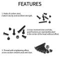 380Pcs M3 Flat Head Machine Screws and Hex Nuts Kit Black Countersunk Head Phillips Screws Bolts Nuts Assortment Kit.