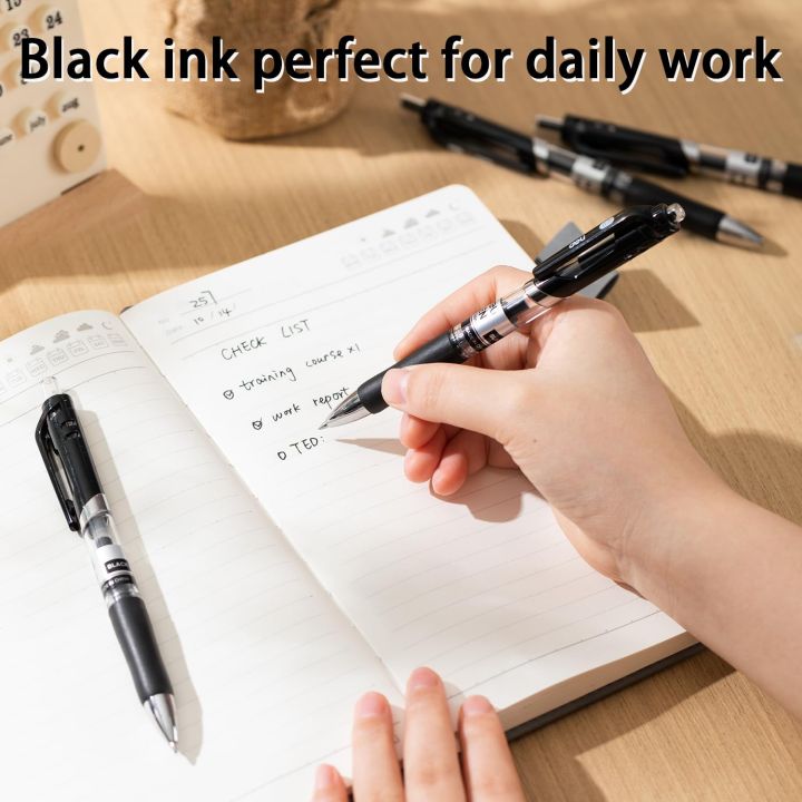 deli%20Gel%20Pens,%2010%20Pcs%20Retractable%20Pens%20Black%20Ink,%20Medium%20Point%20Pen%200.5mm,%20Smooth%20Writing,%20Fast%20Dry,%20No%20Bleed%20for%20Journaling%20Not%20-%20Image%204