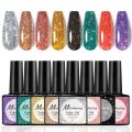 Miss Cheering Gel Nail Polish, Glitter, Beautiful Colors, Strong Pigments, Available in 8 Colors *Ready to Ship*. 