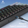 K61 Mechanical Keyboard Wired Connection,RGB Backlighting,61-key Mini Keyboard,Suitable for Desktop Computers and Laptop.