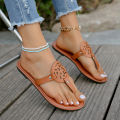 Summer The New Ladies Flip-Flops for Leisure Holiday Beach Toe-Clip Plus Size Flat Slippers for Women Designer Shoes Slippers. 