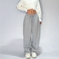 Casual Solid Sweatpants For Women High Waist Lace Up Loose Joggers Pant Classic Baggy Streetwear Female Sport Dance Trouser Y2K. 