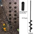 Garden Auger Spiral Drill Bit Gardening Flower Planter Earth Drill Planting Hole Digger Tool Loose Soil Drill Bit Accessories. 
