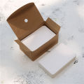 100pcs/box Kraft paper card color blank business card message thank you card writing card label bookmark learning card. 