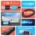 CABLETIME USB C Video Capture Card 100W PD Card 2-in-1 USB A/USB C 1080P@60Hz 5Gbps for Tablet Laptop  Switch 2. 