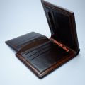 Bomshisky men's big wallet # LB-010A (oblique). 
