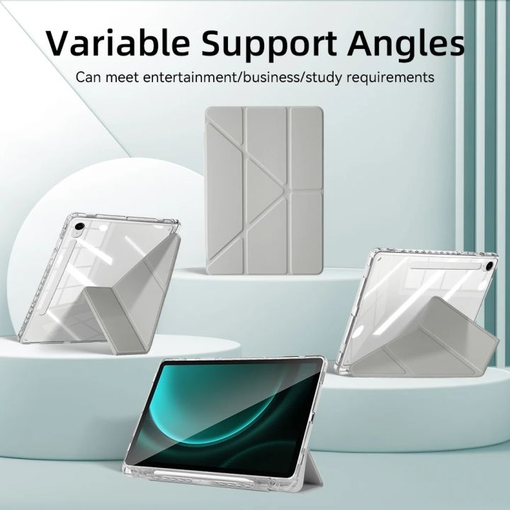 Clear%20Case%20for%20Samsung%20Galaxy%20Tab%20S9%2011%20S9%20FE%20A9%208.7%20inch%20A9%20Plus%20S10%20FE%20S9%20Plus%20S10%20Plus%2012.4%20Y-shaped%20Casing%20with%20Pencil%20Holde%20-%20Image%204