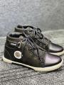 SHOES BROWN ANKEL BOOTS FOR MEN SOFT PU LEATHER AND LACE UP WITH RUBBER SOOL..