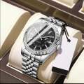 KASRLUO Men's Quartz Watch – Stainless Steel, Date Display, Formal Business Style. 