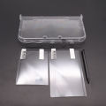 For New 3DS XL LL Clear Split Shell Transparent Protective Cover Case Screen Film LCD Screen Protector  Plastic / Metal Stylus. 