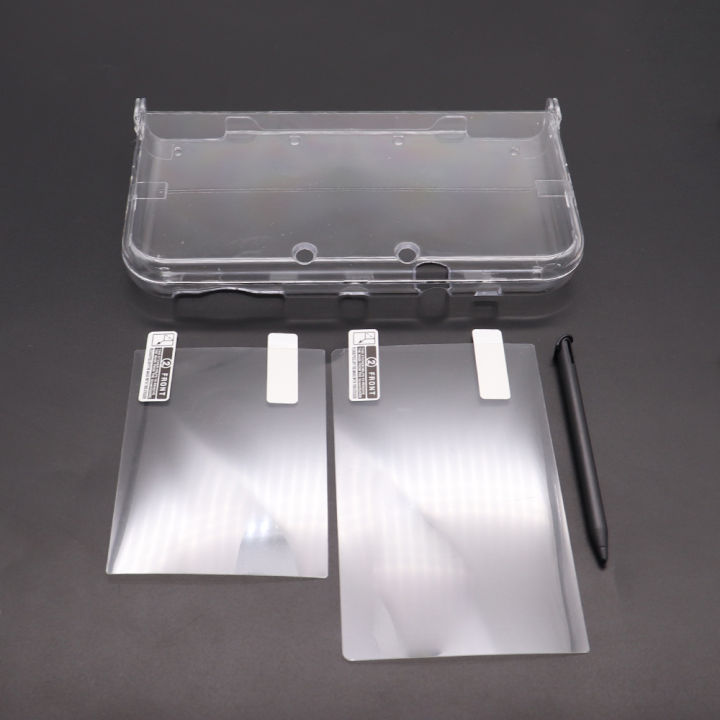 For%20New%203DS%20XL%20LL%20Clear%20Split%20Shell%20Transparent%20Protective%20Cover%20Case%20Screen%20Film%20LCD%20Screen%20Protector%20%20Plastic%20/%20Metal%20Stylus%20-%20Image%203