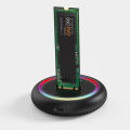 Blueendless Dual Protocol SSD M.2 Docking Station RGB LED Light M.2 SATA USB C SSD Case NVME+NGFF HDD SSD Docking Station Solid.