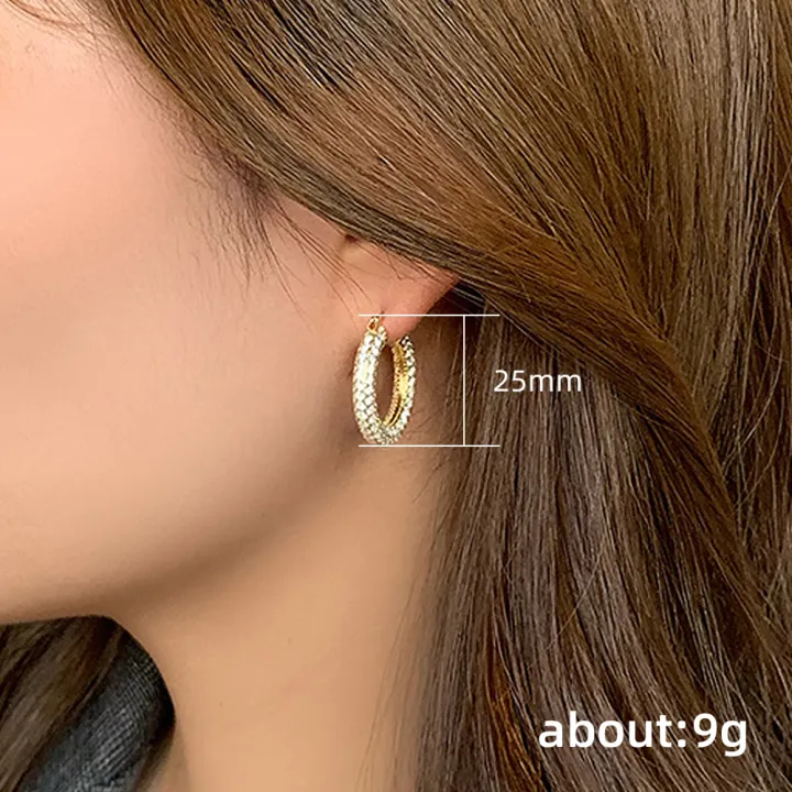Huitan%20Big/Small%20Two%20Sizes%20Hoop%20Earrings%20for%20Women%20Full%20Paved%20CZ%20Stone%20Bling%20Bling%20Female%20Circle%20Earrings%20Temperament%20Jewelry%20-%20Image%205