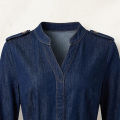 New Denim Kurti For Women Simple Everyday Ethnic Wear Comfortable Denim Fabric For Daily Wear Simple Versatile Design For Everyday Styling.