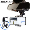 SEAMETAL Rearview Mirror Phone Holder for Car Free Rotation Adjustment Phone Mount Stable Gripper Smartphone Navigation Bracket. 
