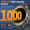 LIGE 1000mAh Super Capacity Battery Adult Men Smart Watch 1.7-inch Large Screen Bluetooth Call IP68 Waterproof Sports SmartWatch.