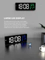 9“ Digital Wall Clock Large LED Screen Temperature Humidity Display Electronic Alarm Clock Home Decoration 12/24H Table Clock. 