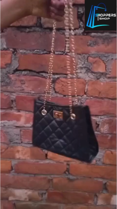 Imported from China Mini Quilted PU Leather Shoulder Bag for Women – Small Size Black Crossbody & Hand Carry Purse | Stylish Daily Use Ladies Bag