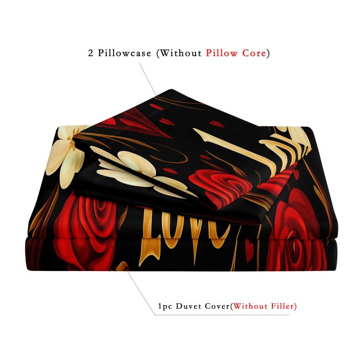 3Pcs%20Red%20Rose%20Heart%20Letter%20Love%20Print%20Bedding%20Set%20Included%201%20Duvet%20Cover%20&%202%20Pillowcases%20For%20All-Season%20Home%20Hotel%20Dorm%20Decor%20-%20Image%205