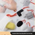 1 PCS Bath Cleansing Foaming Net Double-Sided Square/Oval Soap Bag Body Exfoliating Scrubber Sponges Bathroom Mesh Soap Pocket. 