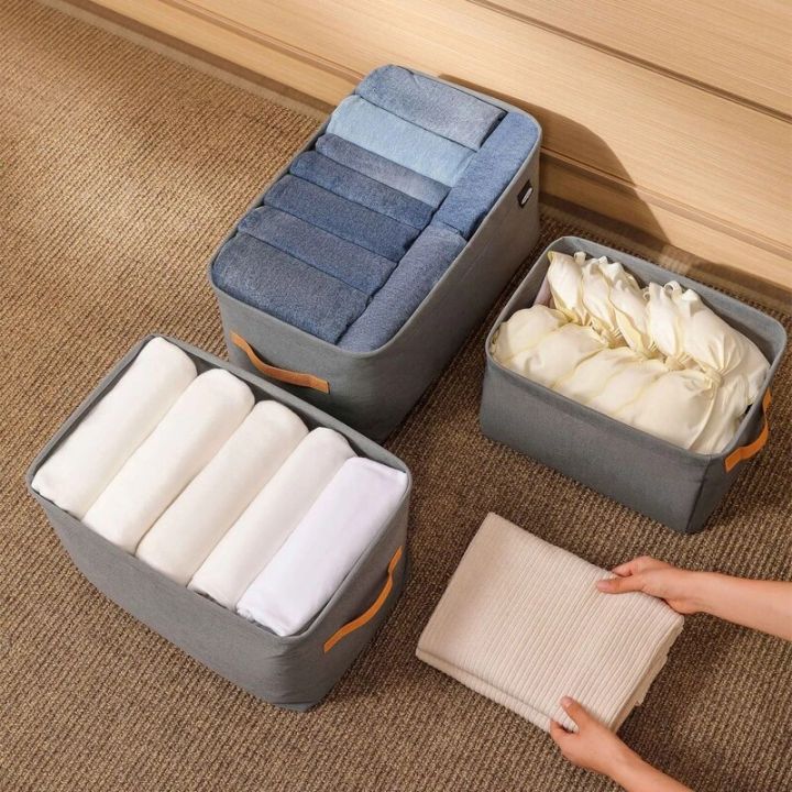 1pc%20Foldable%20Clothes%20and%20Miscellaneous%20Items%20Storage%20Box%20with%20Steel%20Frame%20Wardrobe%20Organization%20and%20Storage%20-%20Image%203