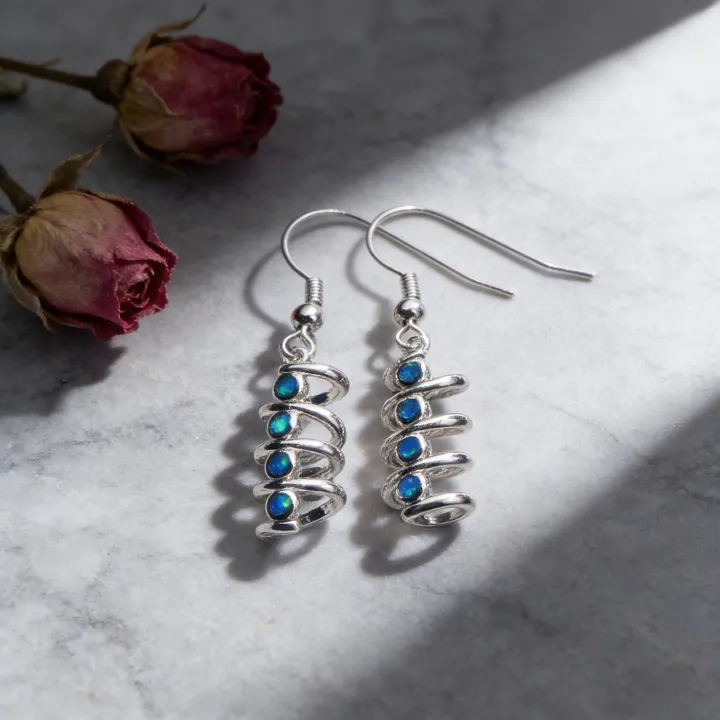 Fashion%20Spiral%20Blue%20Opal%20Earrings%20for%20Women,Opal%20Stone%20White%20K%20Plated%20Dangle%20Drop%20Earrings,Elegant%20Minimalist%20Wedding%20Gift%20for%20-%20Image%203