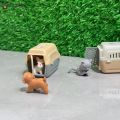 ▶2/4Pcs Realistic Mini Dog & Cat Cage With Door Miniature Dollhouse Pet House For Doll Accessories Mini Pets Habitat.