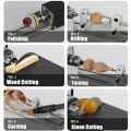 Mini Lathe Machine Tool, 12-24V Woodworking DIY Wood Lathe Milling Machine  - Grinding Polishing Beads Drill Rotary Tool Set. 