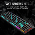 【Original HP Blue/Red Switch Mechanical Gaming Keyboard GK100F & GK400F】 Wired USB Keyboard with RGB & Blue LED Backlight ~ 104-Key Anti-Ghosting, 20 Lighting Modes for PC Gaming, Typing, PUBG, Laptop ~ By FunBug. 