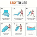 Portable Inflatable Lounge Chair with Pillow Waterproof Sofa for Camping Beach & Festivals Easy Setup with Bag 240*70cm. 