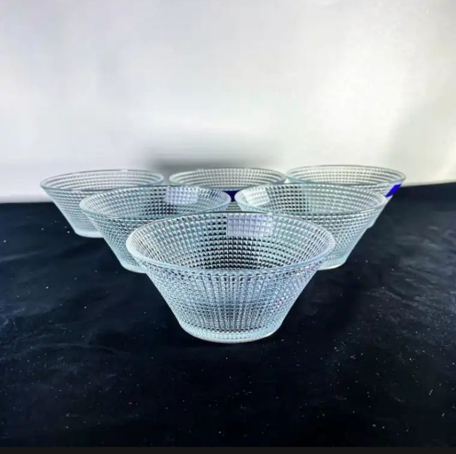 ‌glassware glass 6pcs serving bowls 6pcs set mediam size custard bowl