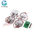 HX711 AD Module Body Load Cell Weighing Sensor Pressure Sensor+4Pcs 50kg Human Scale Load Cell Weight Sensors+Measurement Tools. 