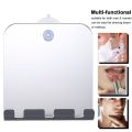 Acrylic Unbreakable Travel Mirror with Razor Hook Suction Cup Bathing Wall-Mounted Mirror for Shaving Washroom.